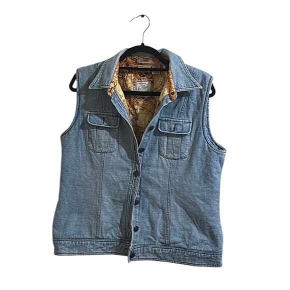 Ruffhewn vintage quilted jean vest size large - Picture 1 of 8